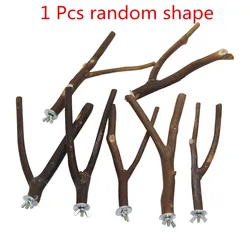 1 Pc Pet Bird Tree Fork Stand 15cm Parrot Log Branch Stand Bird Toy Hamster Small Animal Perch Bird Stand Natural Accessories