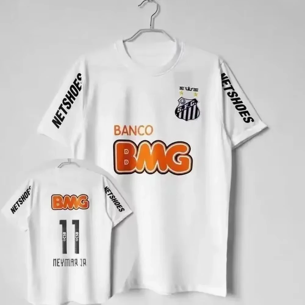 Classic Vintage 11-12 Santossi Family Football Jerseys T-shirt Little Neymar Football Tshirt Kids Tees Men Women Children's Tops