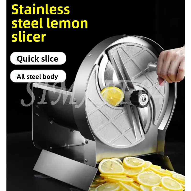Lemon Slicer, Commercial Manual, Stainless Steel, Potato Chips To Cut Green Onions, Multi-function, Milk Tea Shop Fruit