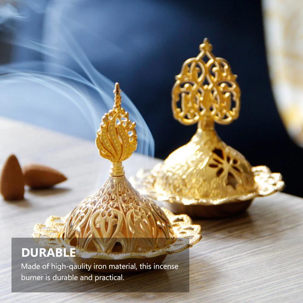 

1pc Metal Incense Burner Hollow Arab Style Censer For Home Yoga Studio Meditation Room Aroma Diffuser Decorative