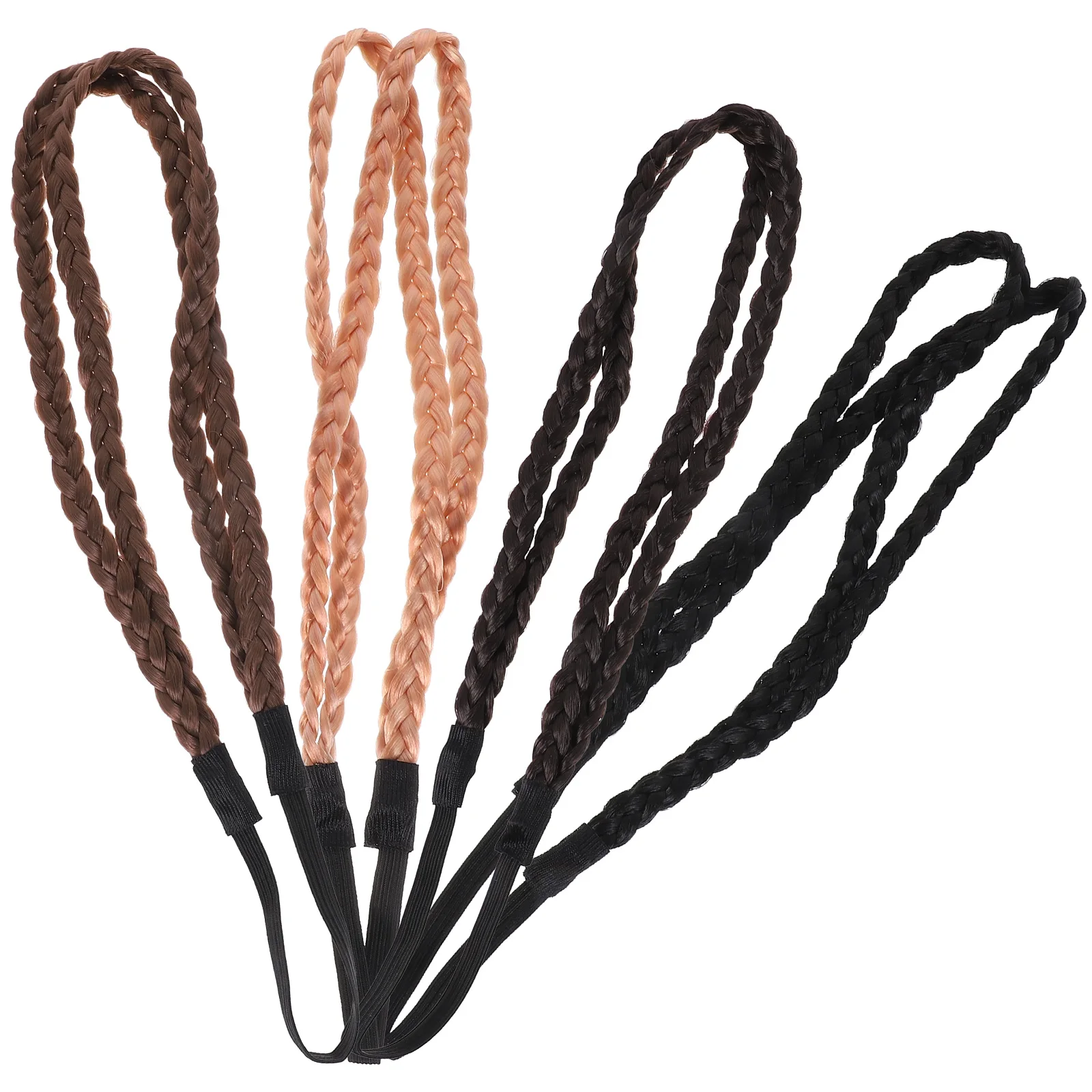

4pcs Headbands Women Teen Girls Hair Accessories Black Adjustable Thin Hair Headbands For Women Wrap