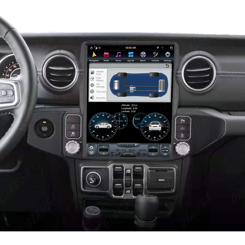 

JYR 12.1" Car Radio For Jeep Wrangler 2018 2019 -2021 Car Multimedia Video Player Stereo Auto GPS Navigation Carplay Head Unit
