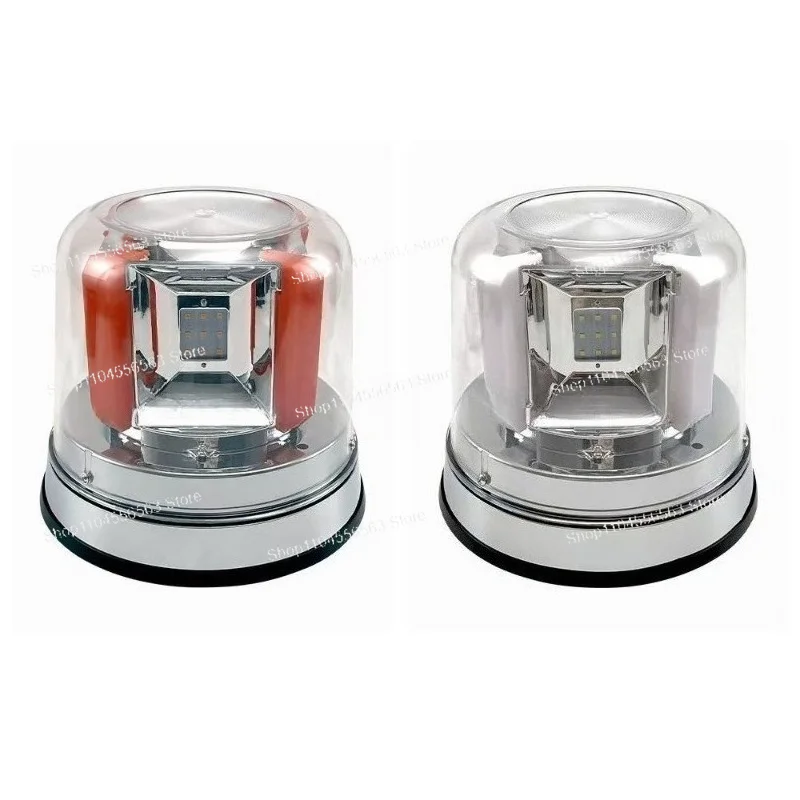 Aluminum Bottom PC Lens LED10-30V Emergency Warning Light Rotating Flash Two-color Column