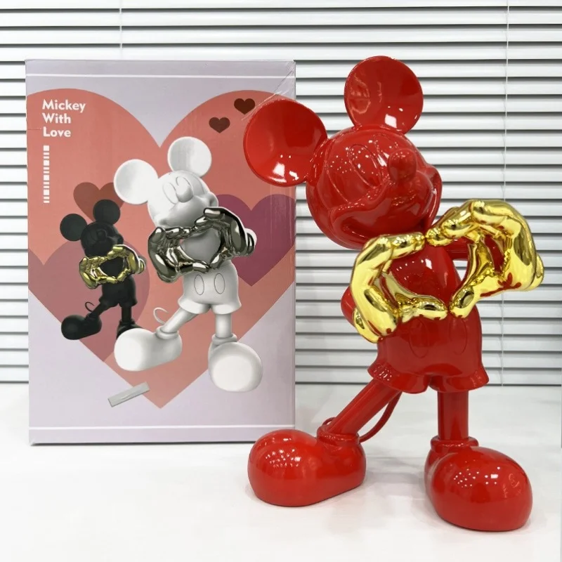 30cm High Quality Minnie Mickey Mouse Action Figure Resin Statue Collection Dolls Fashion Model Desktop Decoration Living Room