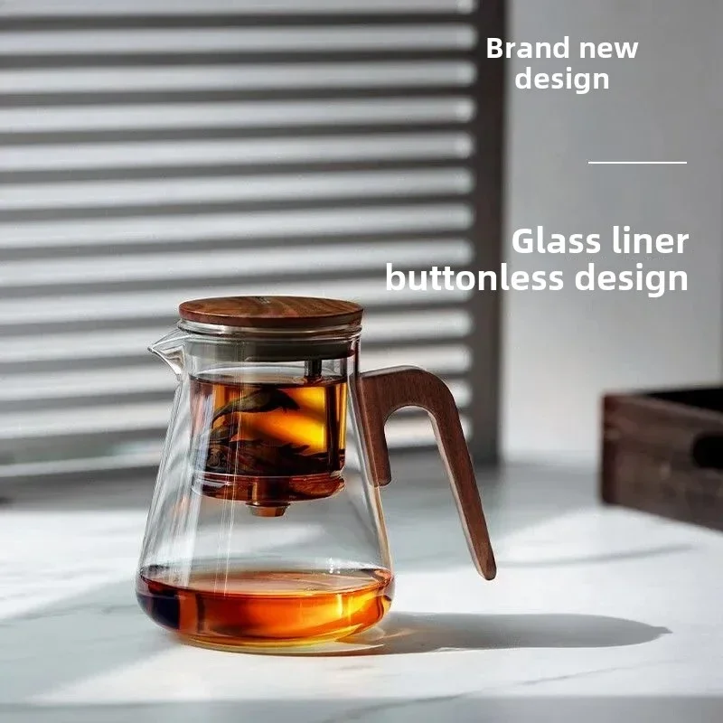 Bonston- elegant cup insulation separation bubble teapot heat-resistant glass teapot simple filter tea cup 500ml