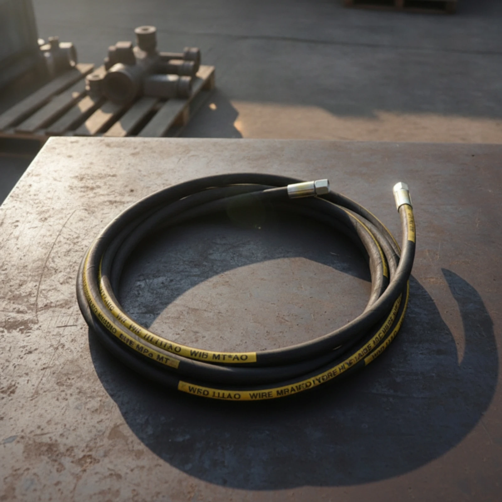

High-Pressure Grease Hose Reinforced Grease Hose with Metal Fittings User-Friendly Ergonomic for Mechanics