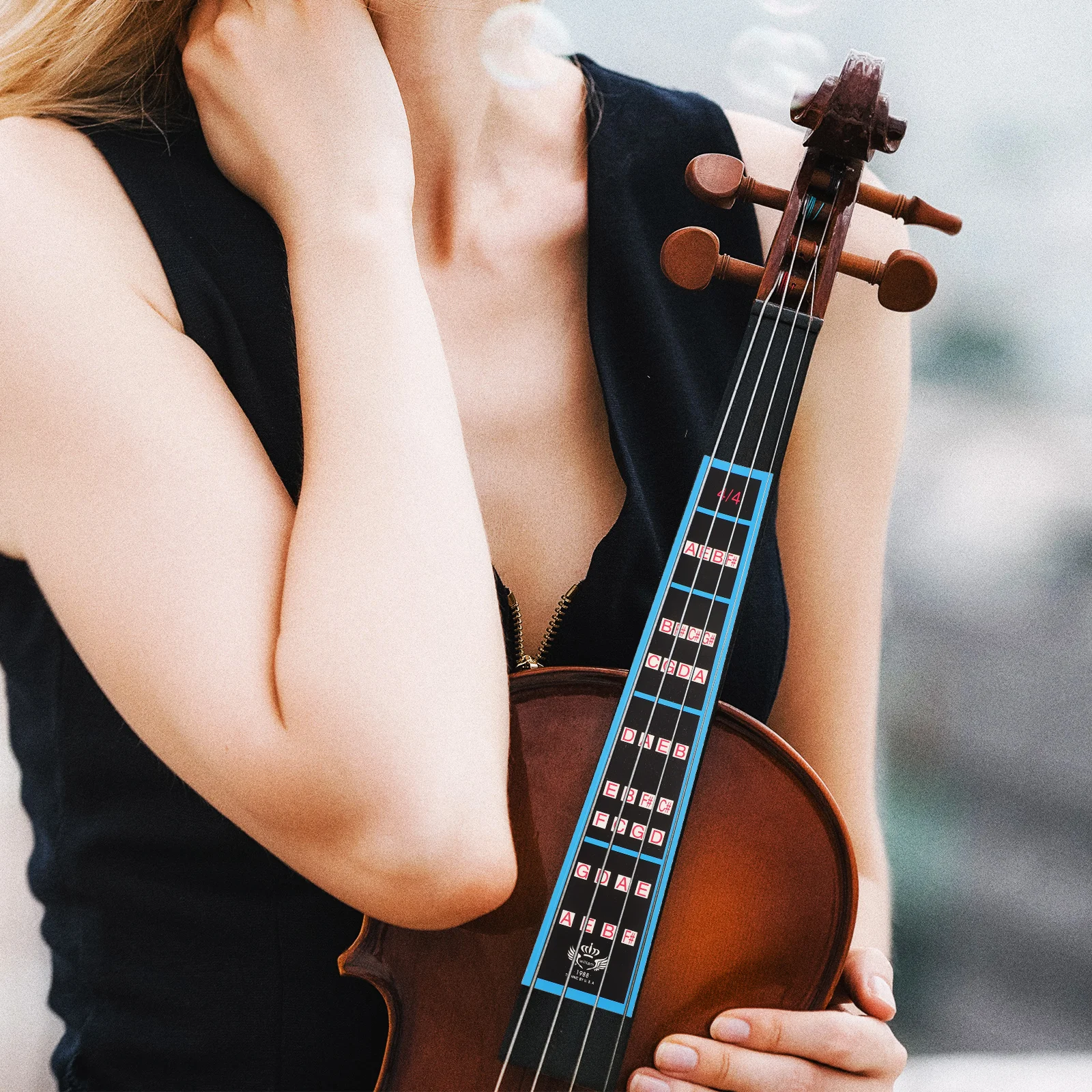 

6 Pcs Point Tag Finger Sticker for Violin Scale Stickers Major Note Marker Tabs Beginners Fingerboard Tape