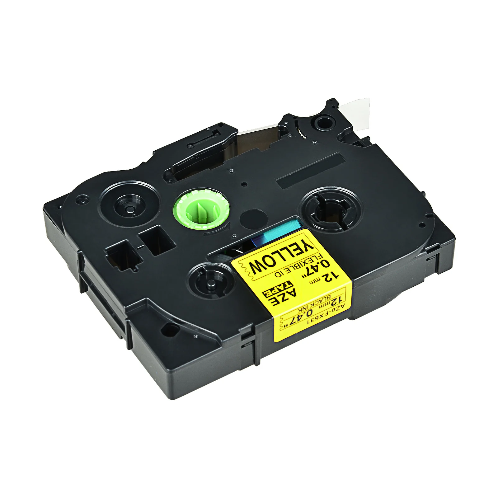 10er-Pack kompatibel mit Brother Tze-FX631 0,47" Etikettenband Schwarz auf Gelb, flexibel, laminiert, für Brother P-Touch Etikettendrucker – Detail 8