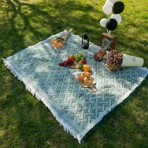 1PC 90-150cm Mat de picnic portátil a prueba de humedad para acampar al aire libre Picnic Playa Al aire libre-Perfecto para acampar 10 Mejores Matros de mesa redondos de ventas 90 cm - №7