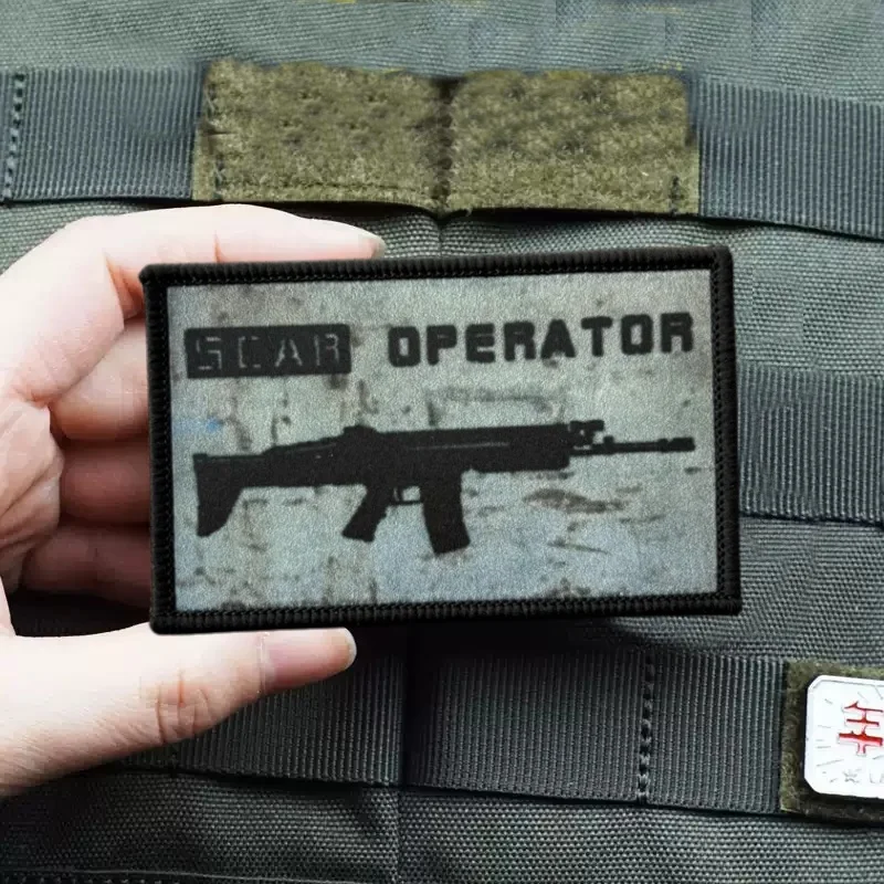 FN FAL بندقية التكتيكية المعنويات شارة مطبوعة التصحيح على الملابس هوك حلقة جرس OFFERATOR العسكرية بقع حقيبة الظهر الملحقات ملصق #2