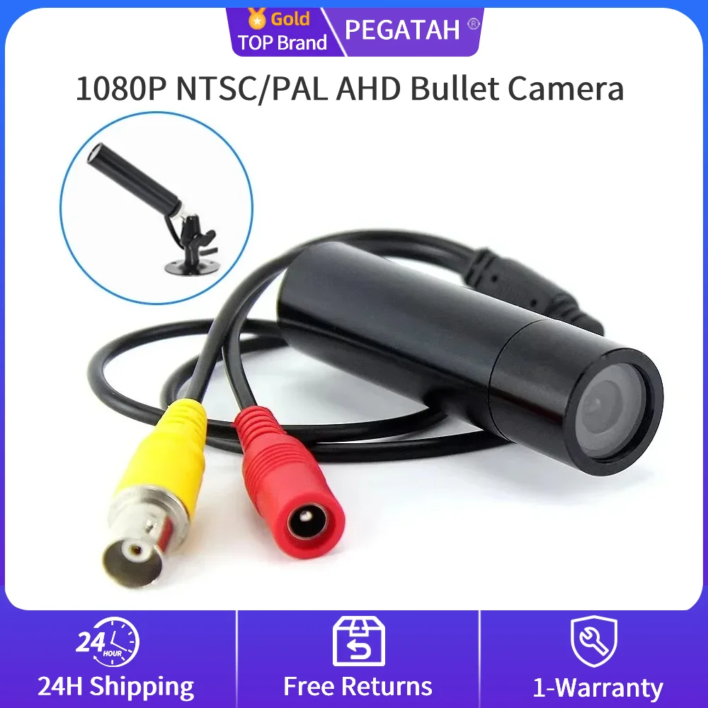 

2MP AHD Bullet Camera Mini Metal CCTV 3.6mm Lens Day/Night Vision UTC/4-in-1 OSD IP66 Waterproof 12V DC Indoor Outdoor Camera
