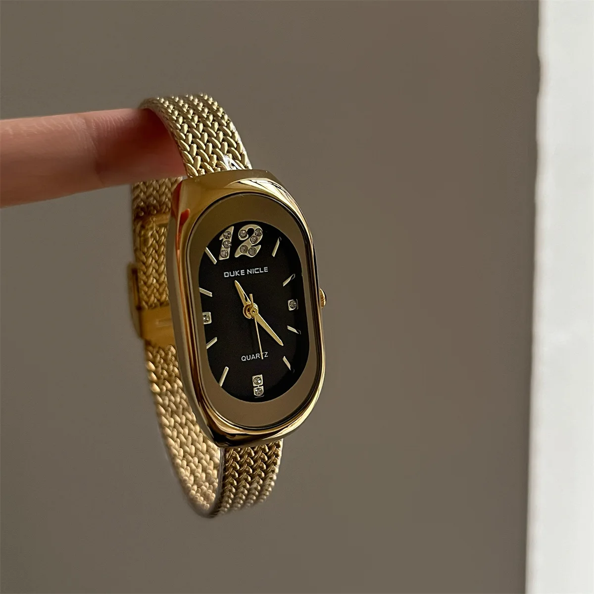 

Женские модные кварцевые наручные часы, подарок, ремешок из нержавеющей стали, женский браслет, женские часы, овальные часы Relogio Feminino