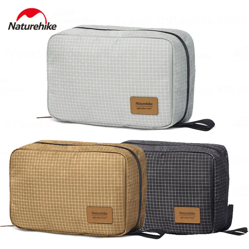 Naturehike PVC Square Wash Bag Outdoor Business Trip Water Repellent Storage Bag Large Capacity Travel Portable Toiletry Bag