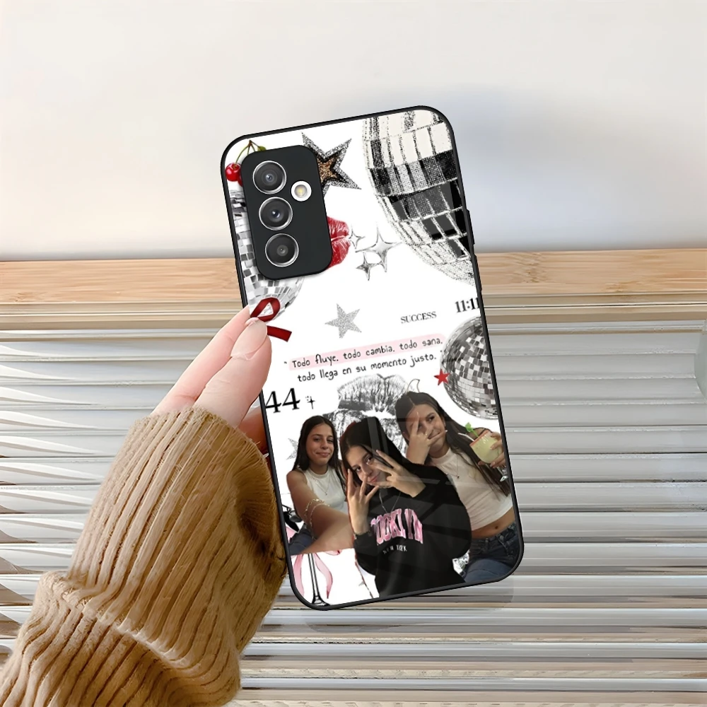 EmmaS ChamberlainS جراب هاتف زجاجي لهاتف سامسونج جالاكسي S24 S25 S21 S22 S20 S23 Ultra Fe Plus A34 A54 A24 A16 A52 M54