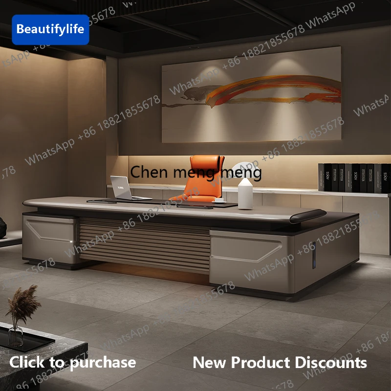 

z5556Легкий роскошный простой стол, современный дизайнерский компьютерный стол с подставкой для монитора, европейский офисный стол, мебель для дома