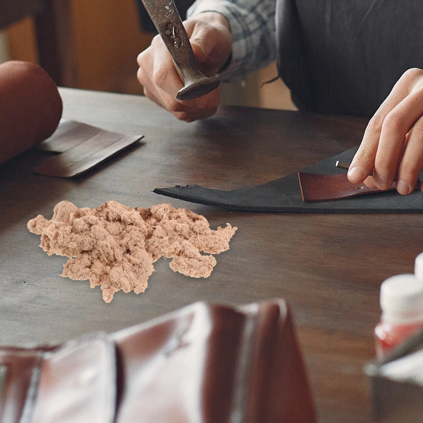 Leatherwork Craft - 50g 소가죽 조각 수제품, 가죽공예 DIY,
