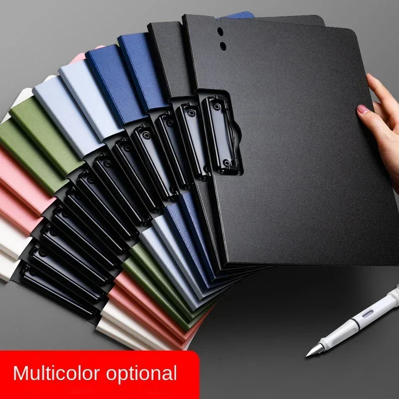 1pc A4 File Folders, Documents Organizer, Clipboard with Cover, Paper Folder for Business & School, Stationery & Office Supplies