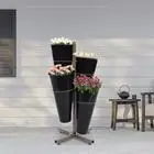 Modern Metal Flower Display Stand, Plant Stand, Flower Display Stand with Buckets