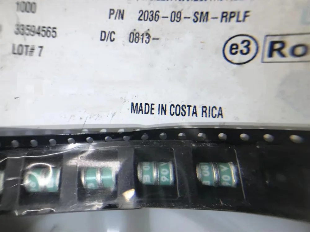 

10PCS 2036-09-SM-RPLF 2036-09-SM Gas Discharge Tubes 90VDC 10KADC 10AAC 2pF Solder Pad SMD New Original 100% quality