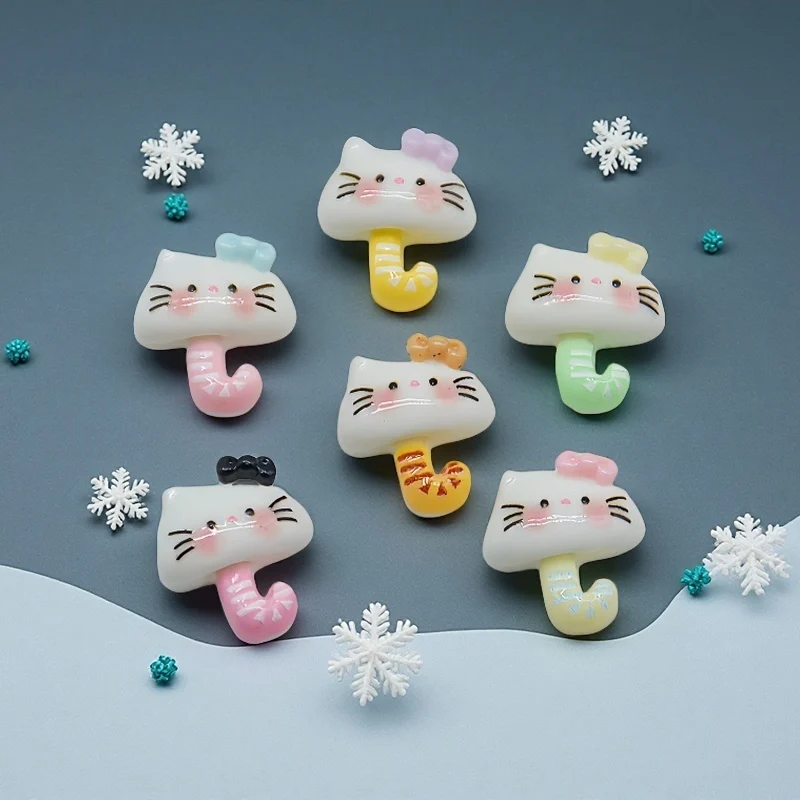Gemmes pour ongles Hello Kitty - 50 pièces de breloques en résine mignonnes pour les modèles d'ongles à pression et en gel