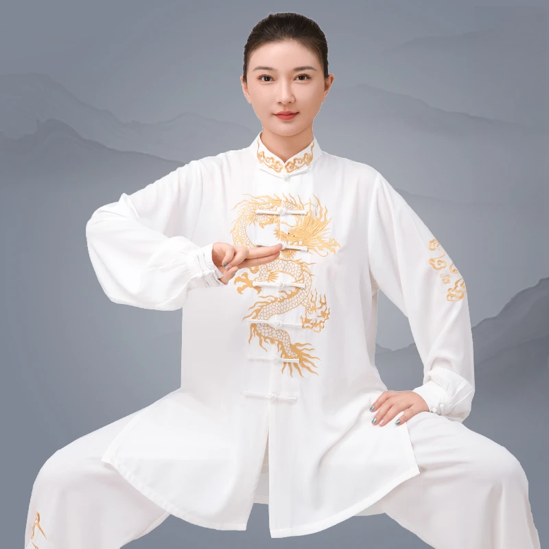Tai Chi Kung Fu Suit Chinese Traditional Martial Arts Uniform for Women and Men Fluid Drape Breathable & Comfortable