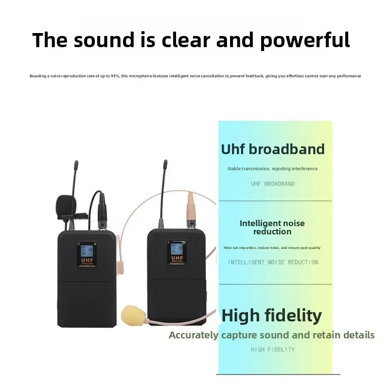 U-segment wireless microphone one to two professional stage performance headset head-mounted