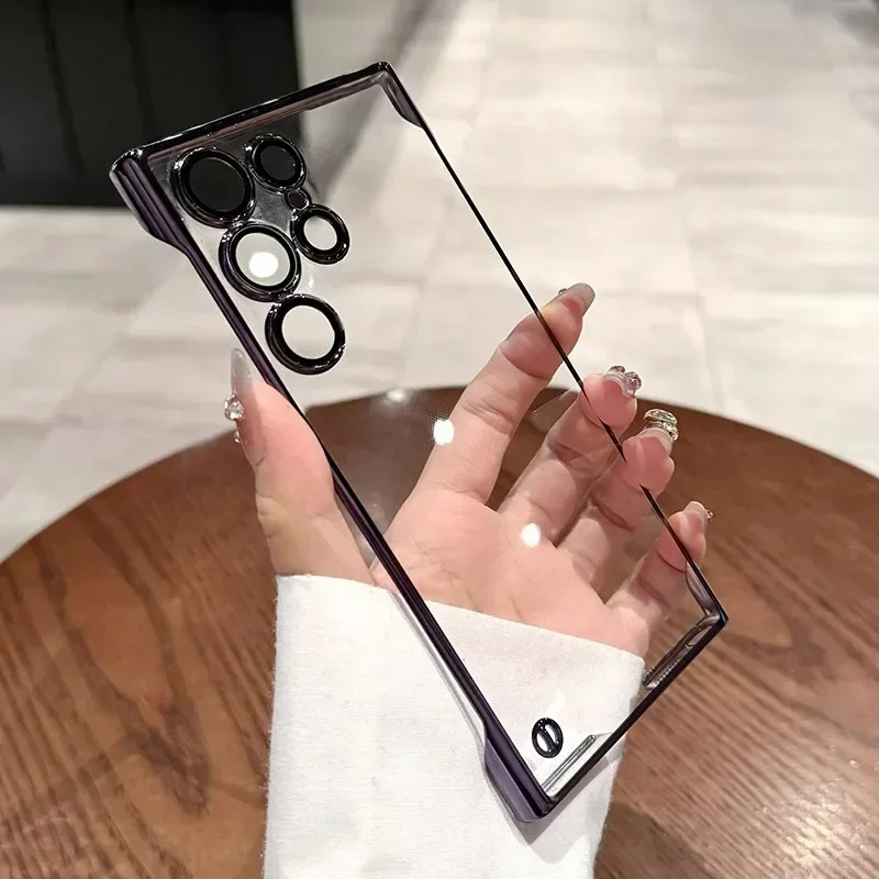 Transparente Rahmenlose Handyhülle für Samsung S26 S25 S24 Plus S23 S22 S26 Ultra mit Kameraschutz und Stoßfestigkeit – Detail 11