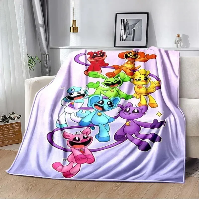 Fashion 3d Printed Cartoon Anime S-smiling critters Blanket Outdoor Car Travel Portable Camping Warm Cover Blanket Birthday Gift