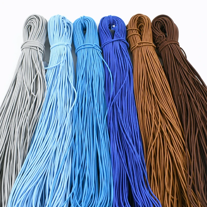 10/20/30 Meter 3mm Buntes Elastisches Band für Haarbänder, Masken, Gummibänder, Hüte, Schnürsenkel, Kordeln, Gummiseile, Nähzubehör – Detail 14