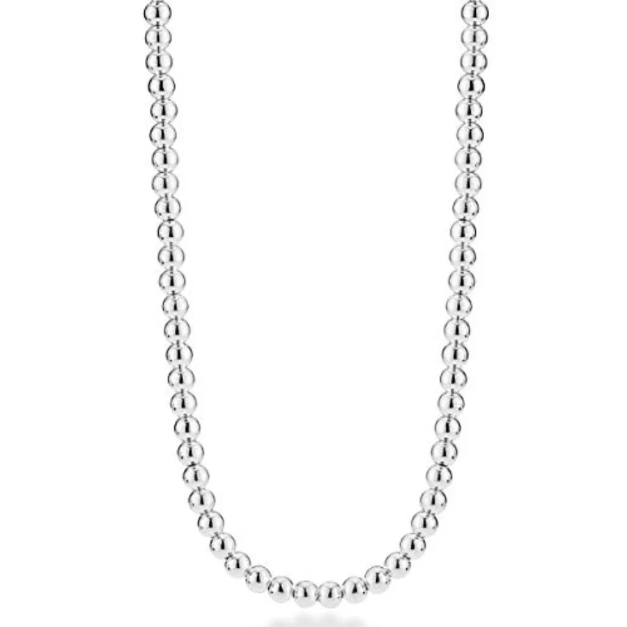 

Miabella Italian 925 Sterling Silver Handmade 4mm Bead Ball Strand Chain Necklace for Women Made in Italy
