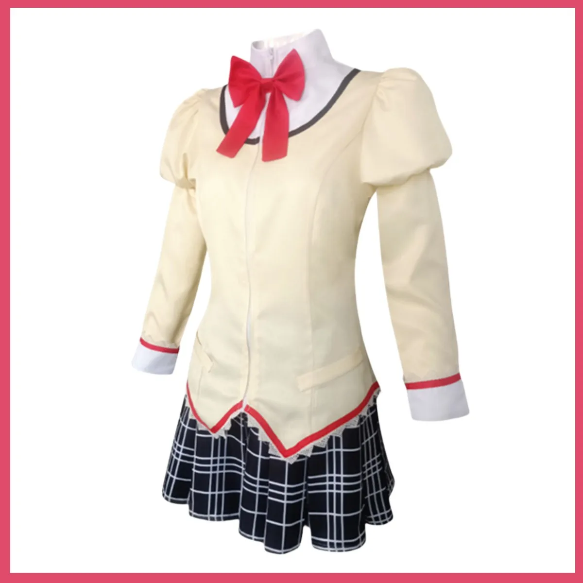 Puella Magi Madoka Magica Kaname Madoka Sakura Kyouko Miki Sayaka Tomoe Mami Akemi Homura Cosplay Costume Wig School Uniform - Image 3