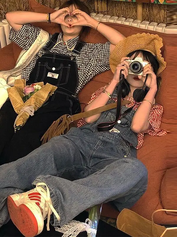 Slimming Embroidered Denim Overalls for Women Trendy Spring Autumn plus Size Design Casual Comfortable  Pants