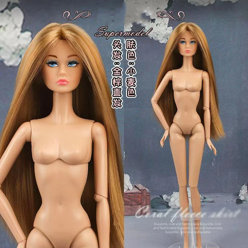 ตุ๊กตาซูเปอร์โมเดลผมยาวแบบใหม่ ปี 2025 ตุ๊กตาเปลือย 1/6 ผิวขาว/สีน้ำตาล 32 ซม. ข้อต่อขยับได้ แต่งหน้า แต่งตัว ของเล่นสะสม ของขวัญสำหรับนักสะสม
