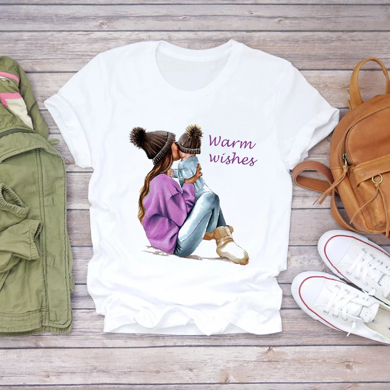 Women 2025 New Cartoon Super Mom Life Momlife Summer Print Lady T-shirts Top T Shirt Ladies Womens Graphic Female Tee T-Shirt