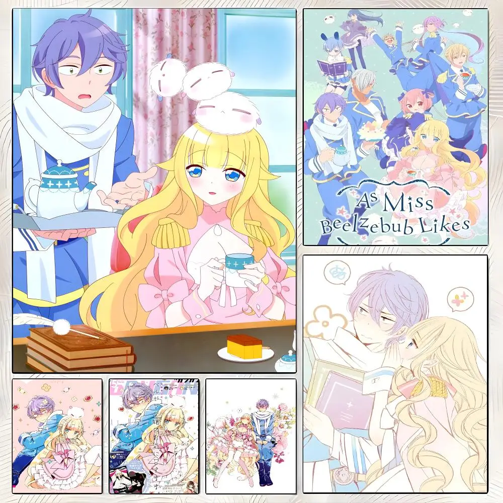 Comedy anime As Miss Belzébub Likes Poster Sleek Living Space Accents Current Style Home Wall Decor