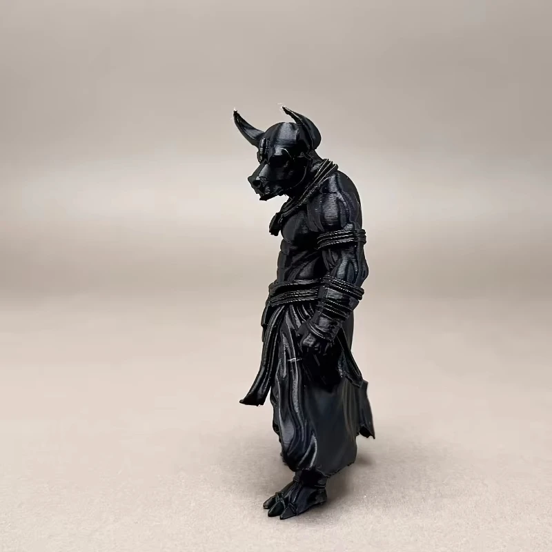 3D Printed Minotaur Warrior Statue Bull Head Fantasy Figurine Black White Mythical Home Shelf Desk Decor Gift
