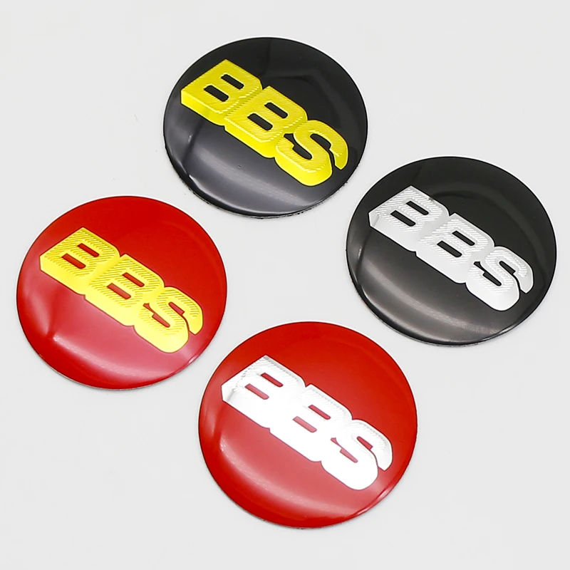4 Uds 56mm/60mm/65mm/70mm para pegatina central de neumático bbs cubierta de cubo de automóvil decorada con etiqueta adhesiva de vehículo modificada BBS