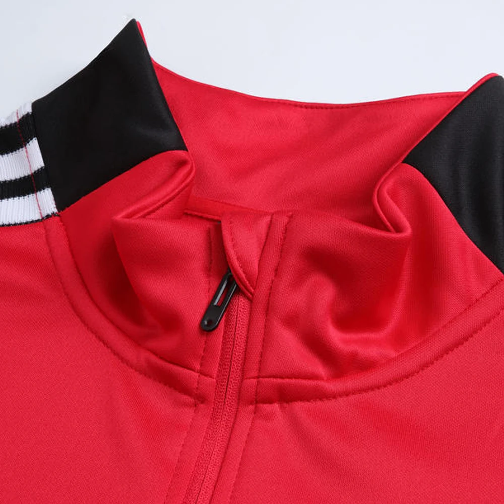 2024/25 New Half Zipper Soccer Tracksuit Football Jacket Kids Men Adult Long Sleeves Training Football Suits
