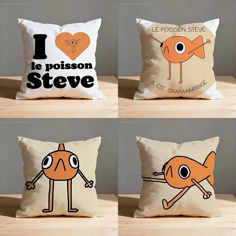 

Le Poisson Steve Tomo Pillow Case Print Polyester Fiber 40X40 cm Home Sofa Throw Cushion Cover Decoration