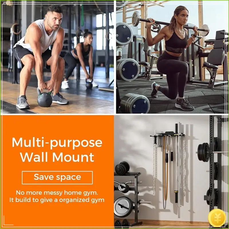 Barbell Hanger,Garage Gym Bar Wall Rack,Vertical Barbell Mount Rack,Commercial Or Home Gym Accessory