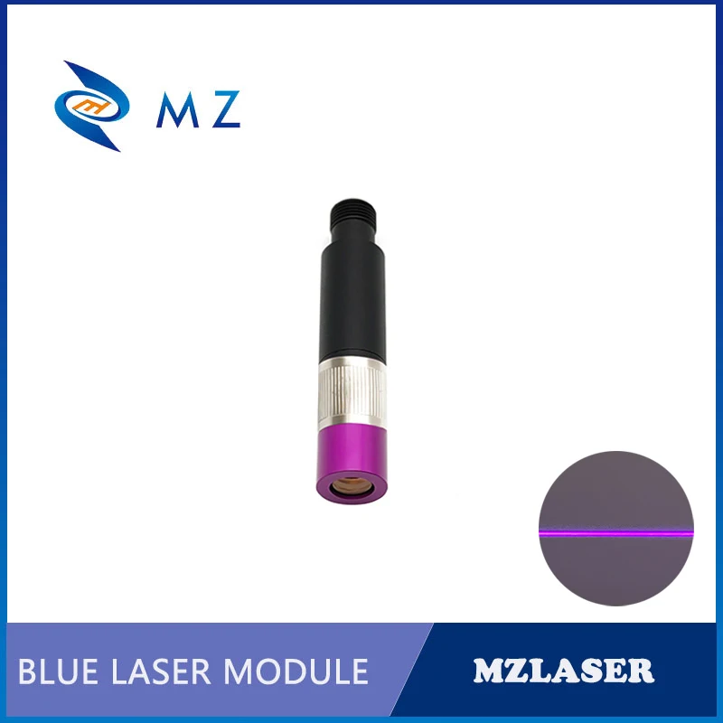 Messa a fuoco regolabile di vendita calda D16mm 405nm 10mw Powell Lens TTL/PWM Blue And Violet UV Line modulo diodo Laser grado industriale
