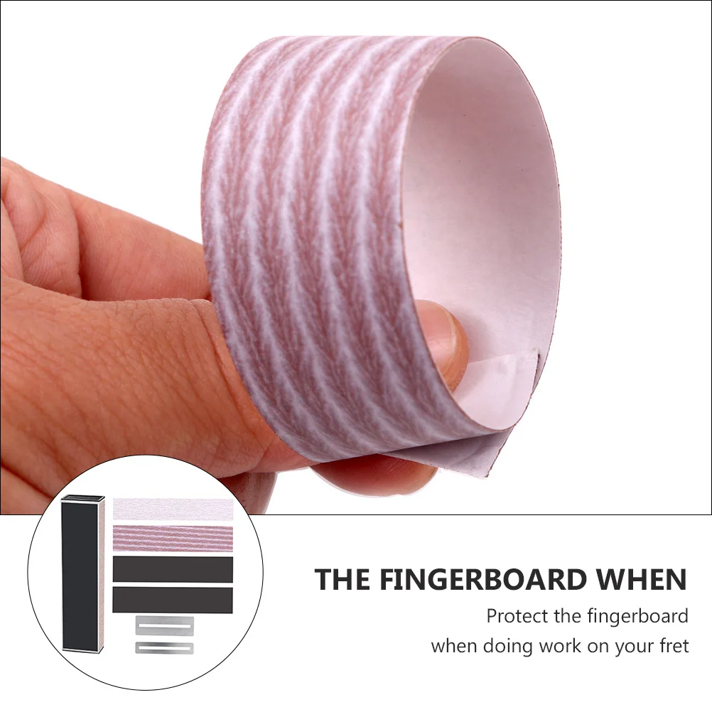 

4 Pcs Guitar Silk Polishing Ruler Sandpaper Finger Board Accessory Sanding Leveler Fingerboard Protector Leveling