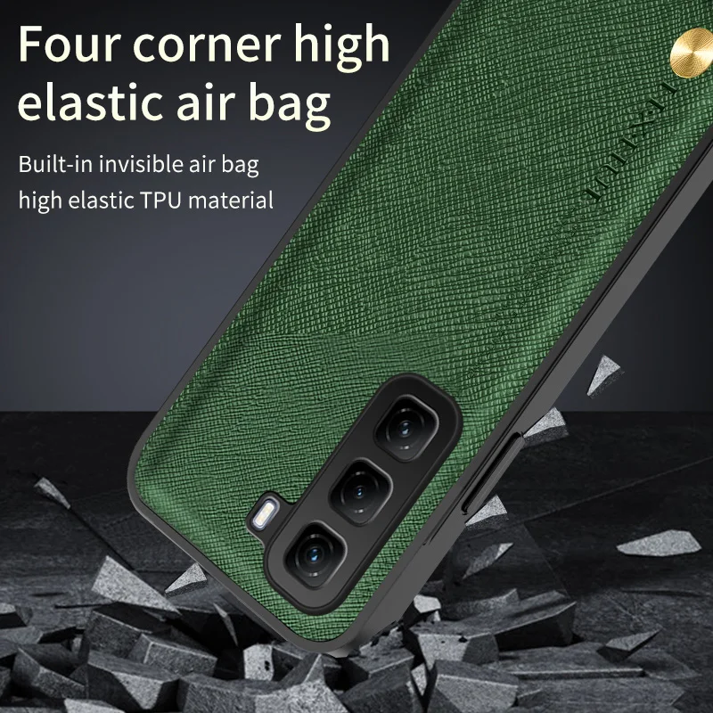 For Infinix Hot 60 60i 50 Pro Plus Case Luxury Saffiano Leather Skin-friendly Anti-fall Cover For Infinix Hot60 i Funda
