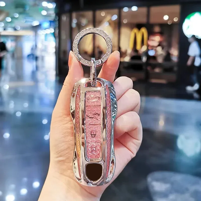 

Suitable for Porsche keycase, Panamera Cayenne Macan 718 911 Taycan keycover key shell keychain shell buckle