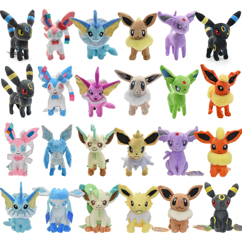 Pokemon Plush Toy Eevee Sylveon Flareon Espeon Jolteon Umbreon Vaporeon Leafeon Glaceon Doll Soft Stuffed Toys Christmas Gift