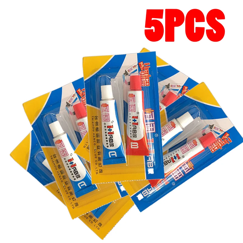 5pcs AB Glue Heavy Body Structure Acrylic Ornament Adhesive Metal Plastic Epoxy Resin AB Glue Manufacturer