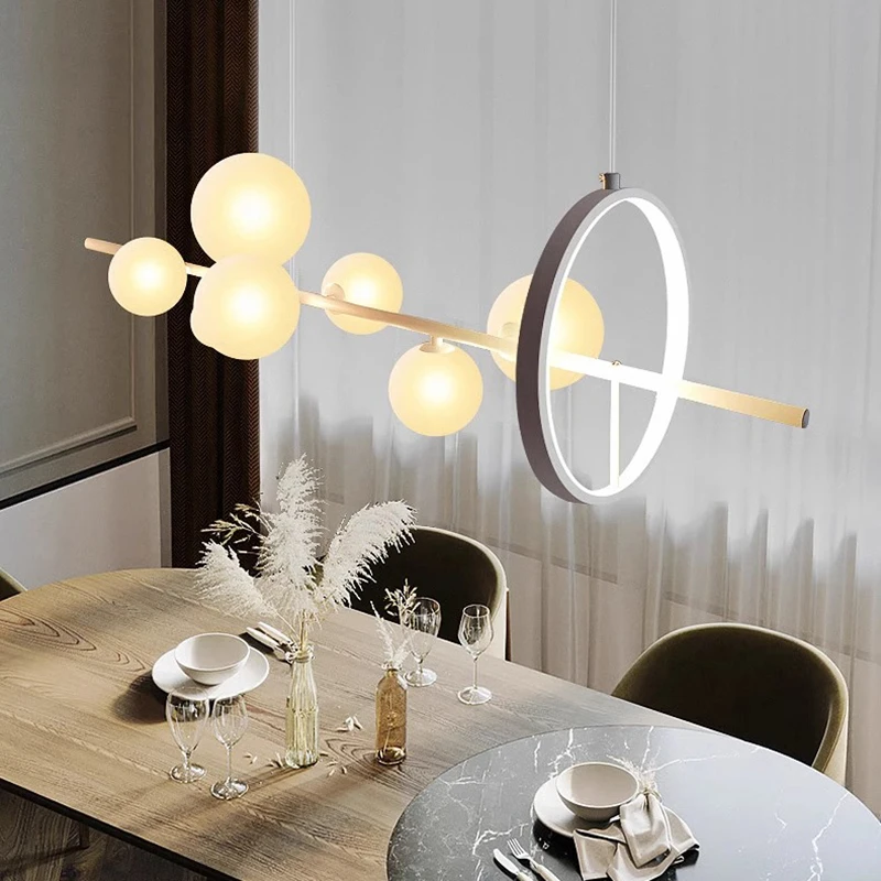 Modern LED Chandeliers para Home Decor, Luzes penduradas, Sala de estar, Sala de jantar, Iluminação interior