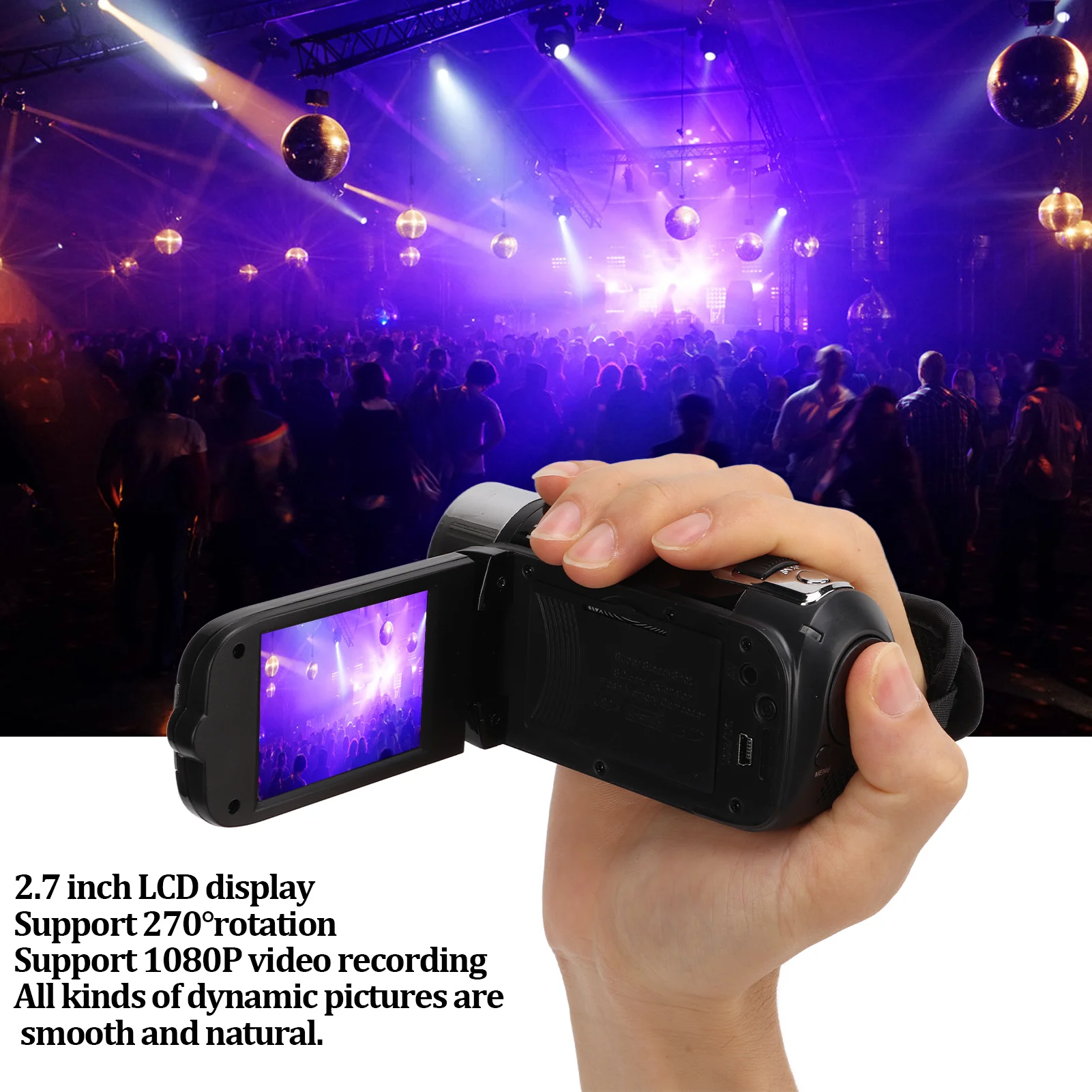 

Video Camera Camcorder Full HD Camera Recorder 270° Rotation 2.7 Inch Color Screen 16X Zoom Digital Camcorders