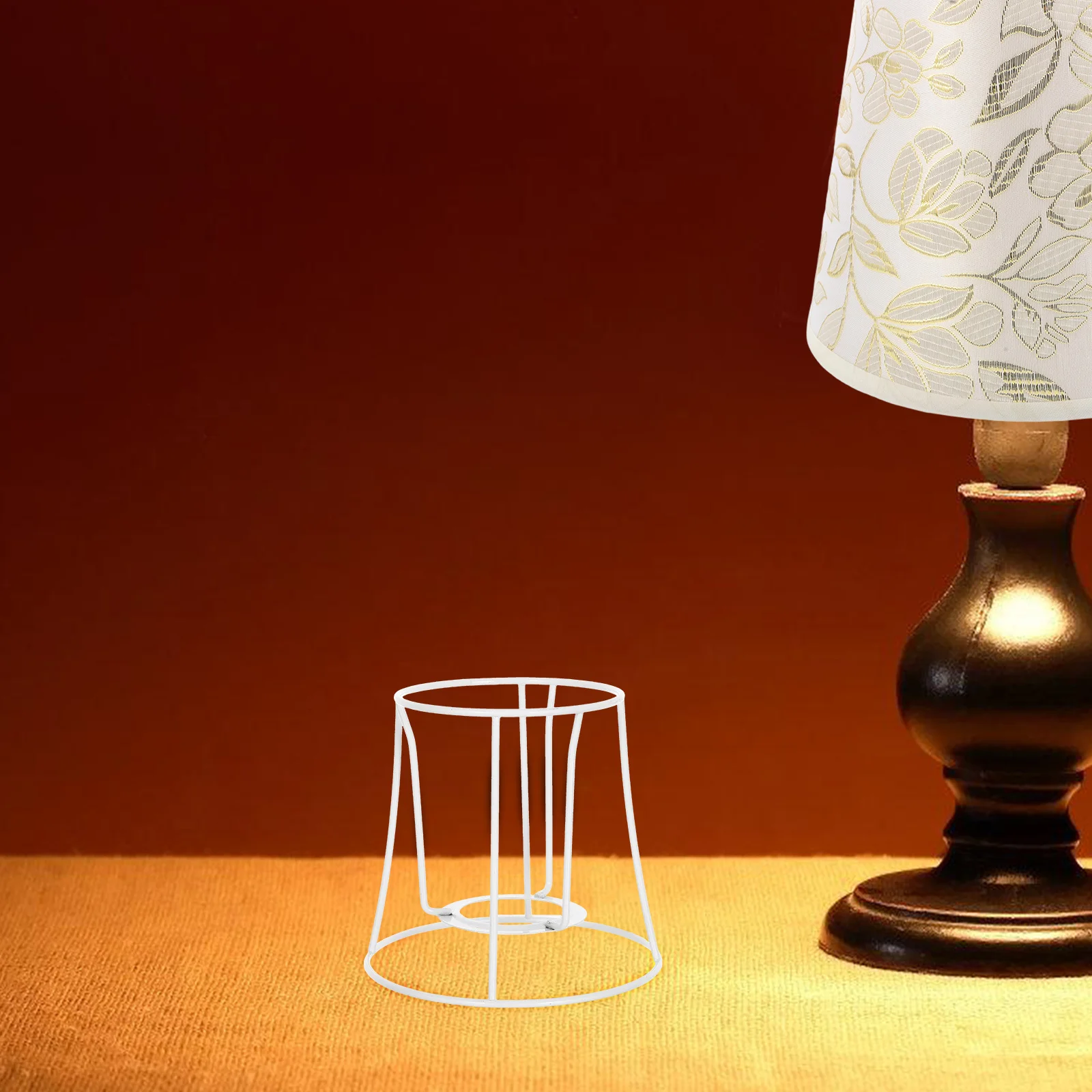 

Vintage French Iron Chandelier Bracket Metal Lampshade Frame Crystal Decor for Pendant Table Lamp Lighting Project