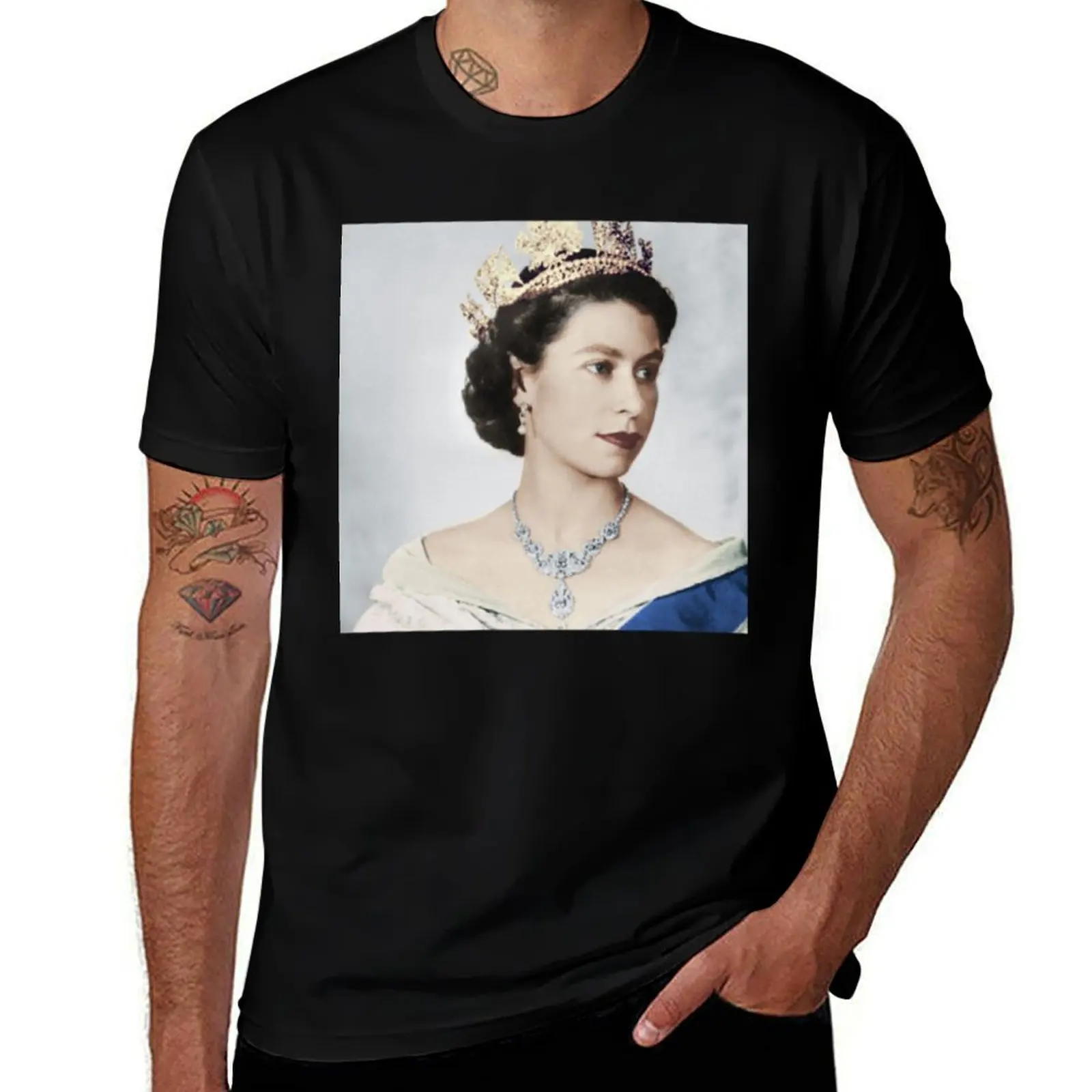 

elisabeth ii T-Shirt t shirts for man graphic funny T-Shirt
